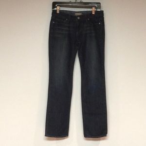 Paige deep blue straight leg jeans
